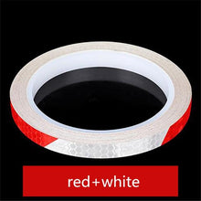 Load image into Gallery viewer, 1PC Car Styling Reflective Stripe Tape Motorcycle Bike Body Rim Wheel Stripe Tape Stickers Decorative Reflective Wheel Rim Stripe Decal Sticker for Motorcycle Wheels Car Cycling Bike Bicycle Night Safety Decoration Stripe Universal Blue Red Yellow