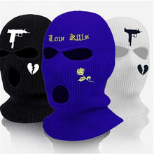 Load image into Gallery viewer, 1Pc Embroidery Balaclava Face Mask 3-Hole for Cold Weather, Winter Ski Mask for Men and Women Thermal Cycling Mask Christmas Gift Face Scarf Mask Sunscreen Dustproof Army Cycling Hunting Fishing Tactical Airsoft Hat