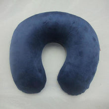 Load image into Gallery viewer, 1PC New U Shaped Travel Pillow Car Air Flight Inflatable Pillows Neck Support Headrest Cushion Soft Nursing Cushion Black U-Shape Travel Pillow Automatic Air Inflatable Airplane Car Pillows Ring Pillow Folding Press Type Bed Pillows