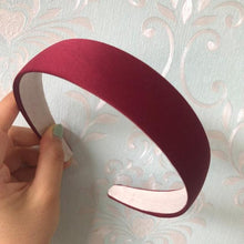 Load image into Gallery viewer, 1PC Plastic Fashion Canvas Wide Headband Hair Band Headwear Bezel Hair Accessories For Woman Satin Covered Resin Hairbands Gorgeous Hair Accessories For Women
