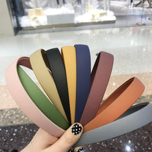 Load image into Gallery viewer, 1PC Plastic Fashion Frosted Wide Headband Hair Band Headwear Bezel Hair Accessories For Woman Satin Covered Resin Hairbands Gorgeous Hair Accessories For Women