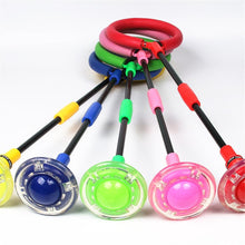 Load image into Gallery viewer, 1PC Portable Folding Glowing Bouncing Balls One Foot Flashing Jumping Rope Ball Kids Toys Ankle Skip Ball Adult Fitness Training Flashing Jumping Ring Children Colorful Ankle Skip Jump Ropes Sports Swing Ball For Kids Boys Girls Toy
