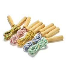 Load image into Gallery viewer, 1PC Sports Skipping Rope Practice Speed Jump Random Color Wood Grip Handle Children Kid Fitness Adjustable Wooden Handle Skipping Rope Best For Boys Girls Fitness Training