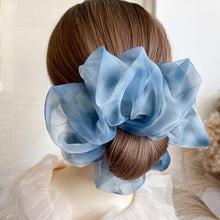 Load image into Gallery viewer, 1PC Spring Summer Net Yarn Hair Bow Scrunchies Large Chiffon Women Elastic Hair Band Ponytail Holder Hair Tie Ponytail Holder Accessories for Women Girls