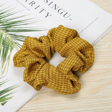 Load image into Gallery viewer, 1PC Vintage Scrunchie Stretch Headband Dot Plaid Scrunchies Women Elastic Hair Bands Girls Hair Ties Striped Ponytail Holder Accessories for Women