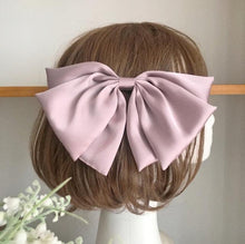 Load image into Gallery viewer, 1PC Winter Velvet Bowknot Hair Clips Hand Tie Large Pigtail Bows Hairpin For Women Girls Satin Temperament Elegant Fashion Hairgrips Accessories For Party