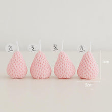 Load image into Gallery viewer, 1PC/4PCS Strawberry Decorative Aromatic Candles Strawberry Shaped Scented Candle Mini Soy Wax Candle Small Scented Candle Wax Decorative Candle for Bedroom Bathroom Decoration Parties Soy Wax Scented Candle For Birthday Wedding Candle