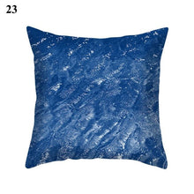 Load image into Gallery viewer, 1Pcs Blue Pattern Cushion Cover Polyester Pillowcase Decorative Navy Blue White Pillow Covers Pillow Case Blue Home Bedroom Sofa Decor Pillow Cover