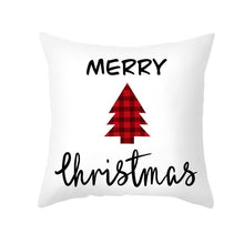 Load image into Gallery viewer, 1Pcs Happy New Year Christmas Decorations Pillows Cover Merry Christmas Throw Cushion Covers Tree Reindeer Star Pillow Case For Party Home Decoration 45x45CM