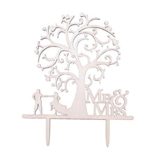Load image into Gallery viewer, 1Pcs Hollow Letter Love Just Married Mr & Mrs Cake Topper Mr and Mrs Cake Toppers Wooden Wedding Cake Topper Party Cake Decoration Mr And Mrs Cake Topper Bride and Groom Wooden Wedding Cake Topper For Wedding Party Supplies