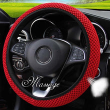 Load image into Gallery viewer, 1Pcs Ice Silk Steering Wheel Cover Non-Slip Car Wheel Cover Protector Breathable Microfiber Universal For Leather Viscose, Breathable, Anti-Slip Steering Wheel Cover Wear-resistant Anti-slip Car Accessories Black Red Rose Gray Beige Purple