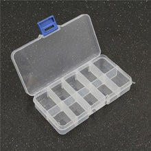 Load image into Gallery viewer, 1pcs Square Transparent Plastic Storage Box Case 10/24 Slot Adjustable for Jewelry Beads Earring Case Organizer Plastic Pearl Container for Jewelry and Other Cosmetic Products