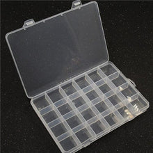 Load image into Gallery viewer, 1pcs Square Transparent Plastic Storage Box Case 10/24 Slot Adjustable for Jewelry Beads Earring Case Organizer Plastic Pearl Container for Jewelry and Other Cosmetic Products