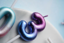Load image into Gallery viewer, 1pcs Starry Sky Candles Birthday Cake Decoration Gradient Party Cake Decor Candles Happy Birthday Number Candles for Cake Topper Decoration for Party