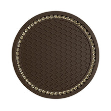 Load image into Gallery viewer, 1PCS Universal 7cm Car Style Coasters Pad Pink Cup Holder Mat Rhinestone Waterproof Anti Slip Vehicle Bling Car Coasters Pink PVC Travel Auto Cup Holder Insert Coaster Anti Slip Crystal Vehicle Interior Accessories Cup Mats For Women Girl