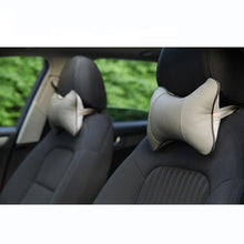 Load image into Gallery viewer, 1pcs Universal Car Neck Pillows PVC Leather Breathable Mesh Auto Car Neck Rest Headrest Cushion Headrest Pillow Pillow Neck Pillows Both Side Pu Leather Pack Headrest Fit for Most Cars Filled Fiber Universal Car Pillow Car Interior Accessories