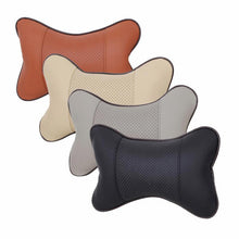 Load image into Gallery viewer, 1pcs Universal Car Neck Pillows PVC Leather Breathable Mesh Auto Car Neck Rest Headrest Cushion Headrest Pillow Pillow Neck Pillows Both Side Pu Leather Pack Headrest Fit for Most Cars Filled Fiber Universal Car Pillow Car Interior Accessories
