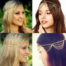 Load image into Gallery viewer, 1pcs Vintage Faux Crystal Pearl Tiara Drop Bridal Headband Wedding Hair Accessories Crown Hair Band for Bride and Bridesmaids