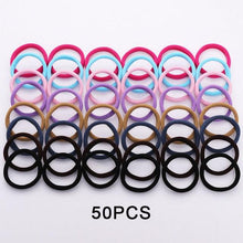 Load image into Gallery viewer, 1Set 4cm Girls Cute Colorful Elastic Hair Bands Children Lovely Ponytail Holder Scrunchies Hair Ties Headbands Fashion Hairgrips Accessories For Party