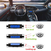 Load image into Gallery viewer, 2 In 1 Car Vehicle LCD Digital Display Automotive Thermometer Clock Portable Car Auto Dashboard Digital Clocks with Black Light And LCD Screen Adjustable Vehicle Temperature Gauge Support Clock