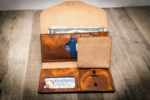 Load image into Gallery viewer, Badge Clutch Wallet - Chestnut