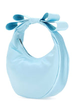 Load image into Gallery viewer, Mach&Mach Women Pastel Light-Blue Satin Small Cadeau Handbag