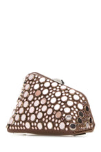 Load image into Gallery viewer, The Attico Women Embellished Leather Midnight Clutch