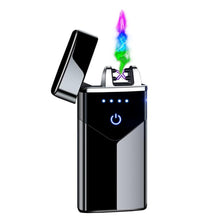 Load image into Gallery viewer, Modern Dual Arc USB Electric Touch Lighter LED ScreenTouch Fire Plasma Arc Lighter Windproof Metal Novelty Lighter Mens Gift In Elegant Gentlemen MEtal Lighter Style