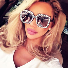 Load image into Gallery viewer, 2024 Modern Shining Diamond Sunglasses Retro Vintage Women Retro Design Flash Square Shades Female Mirror Sunglasses for Summer