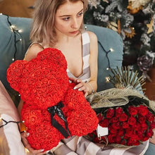 Load image into Gallery viewer, 2021 Cute Artificial Flower Rose of Teddy Bear Christmas Decoration for Home Valentines Women Gifts
