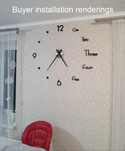 Load image into Gallery viewer, 2021 Fashion 3D Big Size Wall Clock Mirror Sticker Large 3D Frameless Wall Clock Stickers Wall Decoration for Living Room Bedroom Office Brief Living Decor Room Wall Clock Modern Design Silent Acrylic