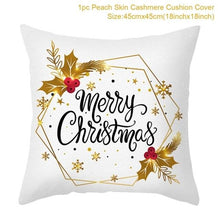 Load image into Gallery viewer, 2022 Santa Claus Christmas Pillowcase Decor For Home Christmas Throw Pillow Covers Decorative Snowman Santa Claus Pillow Covers Linen Cushion Cover Couch Pillow Cases Merry Christmas Ornament Xmas Gifts 45x45CM