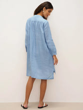 Load image into Gallery viewer, 100% Linen V-Neck Pullover Shirt Dress JADEN