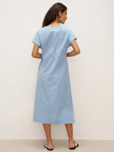 Load image into Gallery viewer, Linen Ladder Tie Simple Dress TAMARA