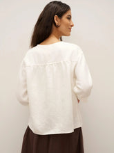 Load image into Gallery viewer, 100% Linen Button-Front Drop Shoulder Shirt EASTER