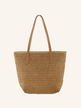 Load image into Gallery viewer, Woven Tapered Tote