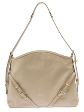 Load image into Gallery viewer, Givenchy Women 'Voyou' Beige Shoulder Bag With Embossed Logo In Smooth Leather Woman
