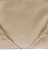 Load image into Gallery viewer, Givenchy Women 'Voyou' Beige Shoulder Bag With Embossed Logo In Smooth Leather Woman
