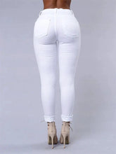 Load image into Gallery viewer, 2026 Women's Stretch Skinny Ripped Hole Washed Denim Jeans Female High Waist Pencil Y2k Pants Jeans Ladies Casual Trousers Pants