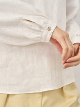 Load image into Gallery viewer, 100% Linen Mock Neck Long-Sleeve Top DEANNA