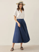 Load image into Gallery viewer, 100% Linen Button-Up Short Sleeve Shirt ORENDA