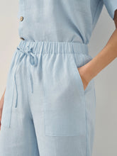 Load image into Gallery viewer, 100% Linen Short-Sleeve Round Neck Button Detail Top & Pants Set JOSIE
