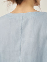 Load image into Gallery viewer, 100% Linen Boatneck 3/4 Length Sleeve Top AURORA