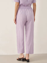 Load image into Gallery viewer, 100% Linen Short-Sleeve Round Neck Button Detail Top & Pants Set SASHA
