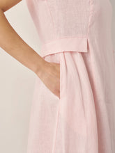 Load image into Gallery viewer, 100% Linen Natural Summer V-Neck Dress ALEXA