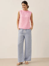 Load image into Gallery viewer, 100% Linen Draped Collar Tank Top