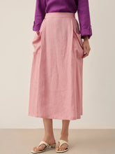 Load image into Gallery viewer, 100% Linen Elastic Waist Skirt MARINA