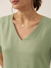 Load image into Gallery viewer, 100% Linen V-Neck Pockets Swing Dress AINSLEY