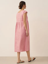 Load image into Gallery viewer, 100% Linen Cap Sleeve Washed Maxi Dress JOAN