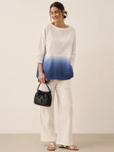 Load image into Gallery viewer, Linen White Boat Neck Oversized Top AVA